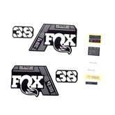 Fox Fork 38 Decal Kit: P-SE E-Bike+ Grey Logo Matte Black 2021